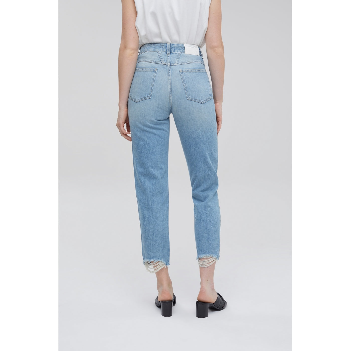 Jean Pedal Pusher - Mid Blue - Femme
