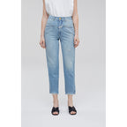 Jean Pedal Pusher - Mid Blue - Femme