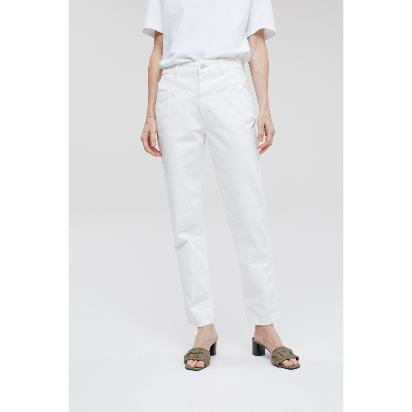 Jean Pedal Pusher - Creme - Femme