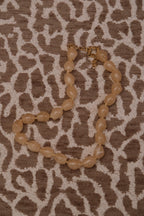 Chunky beige bead necklace