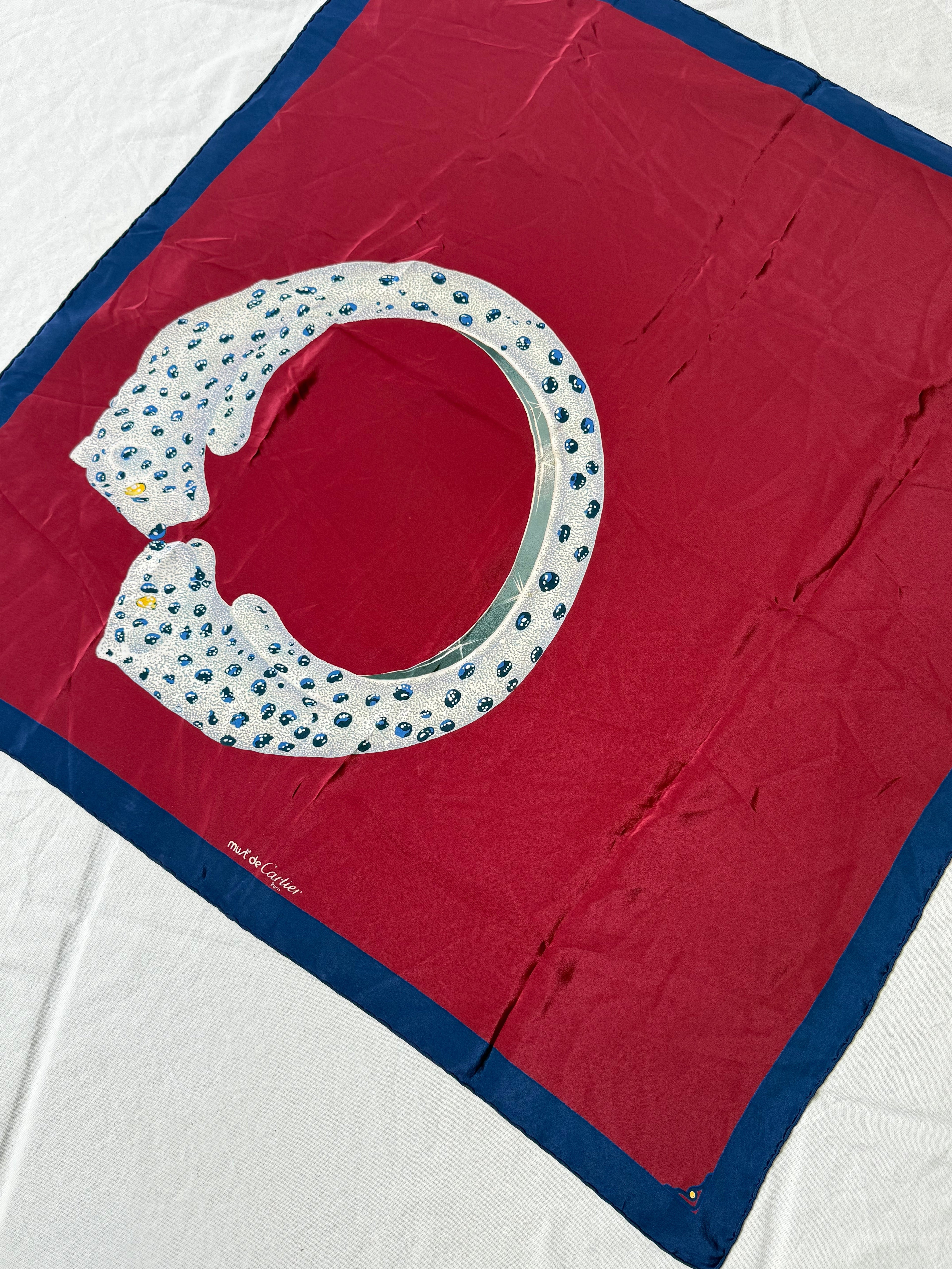 Cartier - Scarf - Red And Navy Blue Model