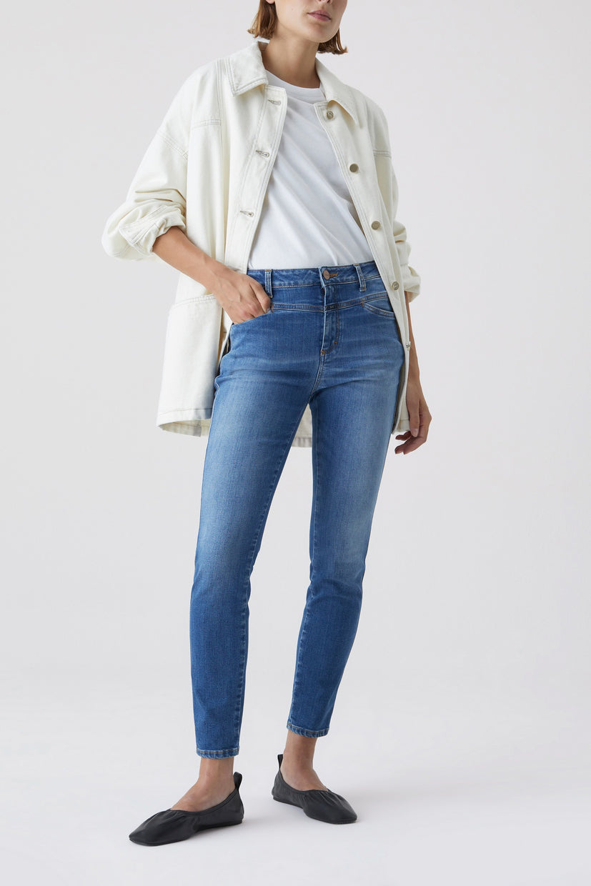 Jeans Skinny Pusher - Mid Blue - Femme