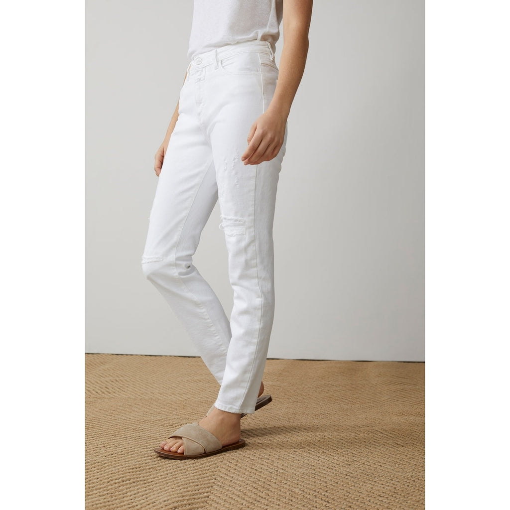 Jean Closed Baker High - Blanc - Femme