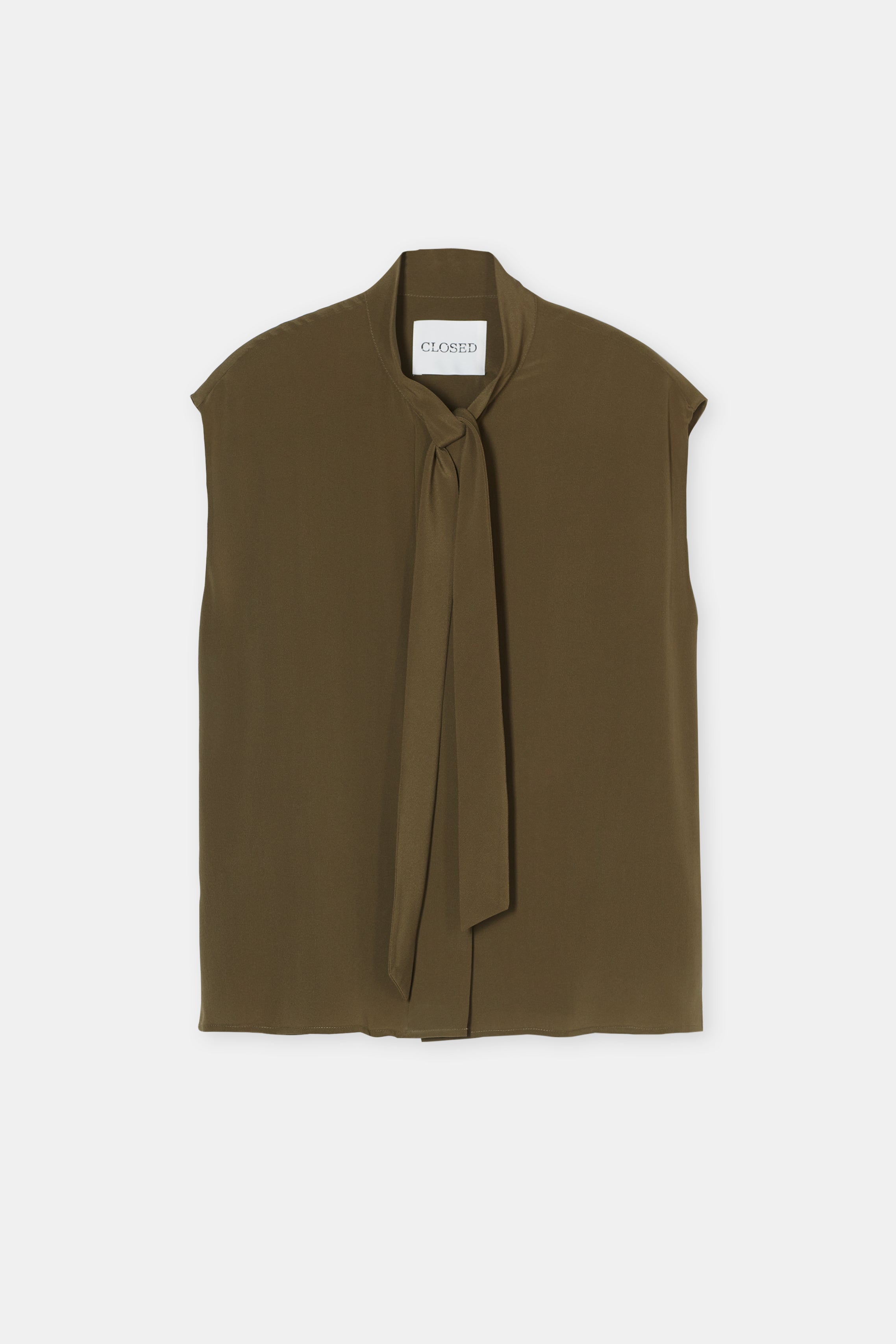 Haut Sans Manche À Nœud Papillon - Ver Green - Femme