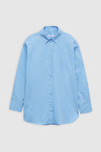 Camisa con Detalle de Costura - Sky Blue - Mujer