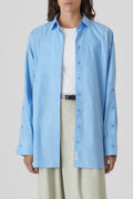 Camisa con Detalle de Costura - Sky Blue - Mujer