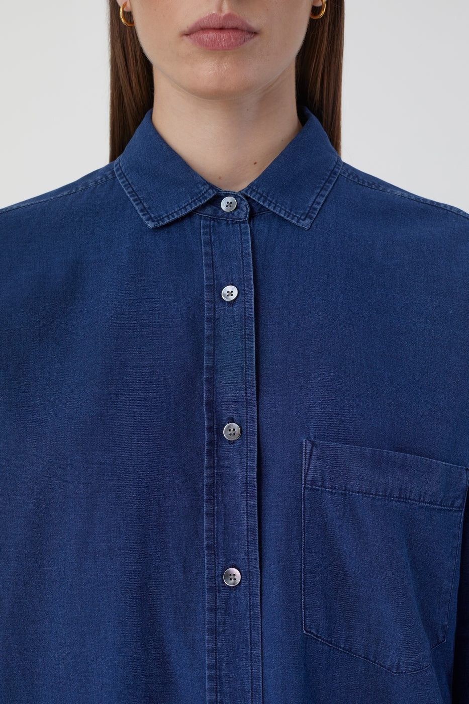 Camisa Básica - Dark Blue - Mujer