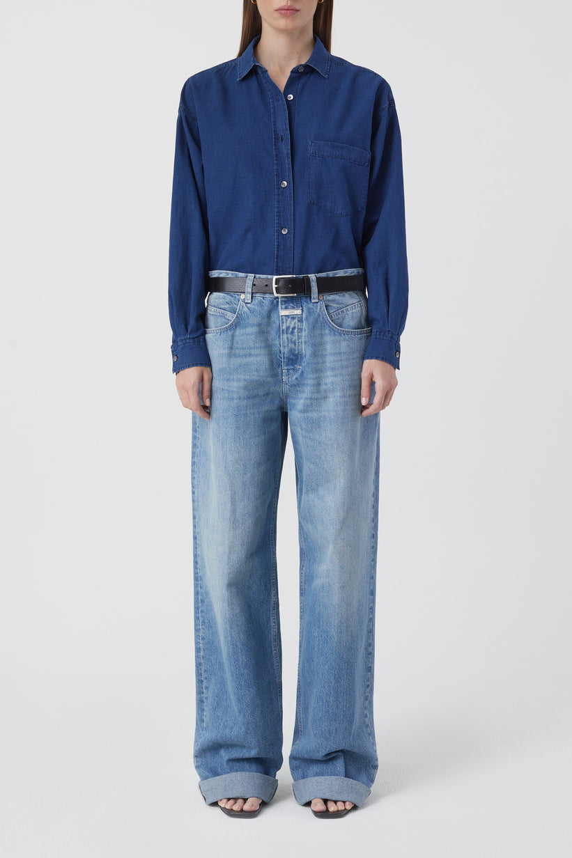 Camisa Básica - Dark Blue - Mujer