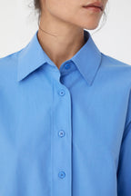 Chemise À Coupe Droite - Chambray Blue - Femme