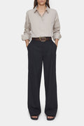 Camisa Larga Ajustada - Plaster Beige - Mujer