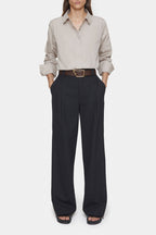 Camisa Larga Ajustada - Plaster Beige - Mujer