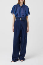 Chemise À Fermeture - Indigo Blue - Femme