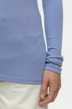 Straight Neck Longsleeve - Blue Horizon - Femme
