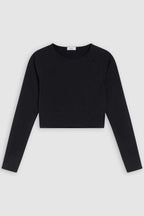 Camisetas Cropped Raglan Longsleeve - Ivory - Mujer