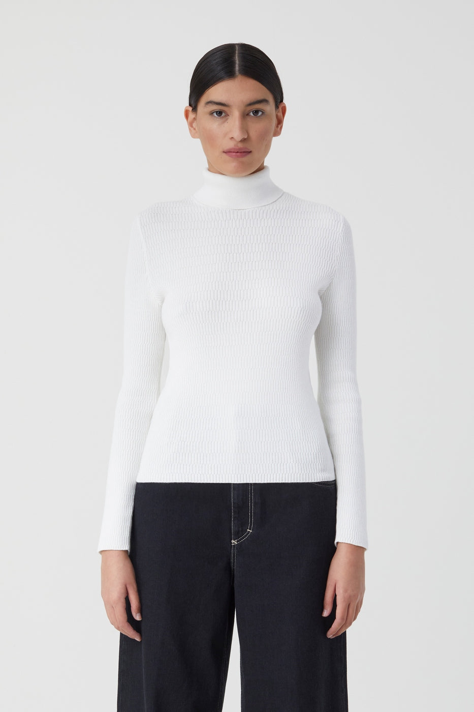 Turtle Neck Long Sleeve - Ivory - Femme