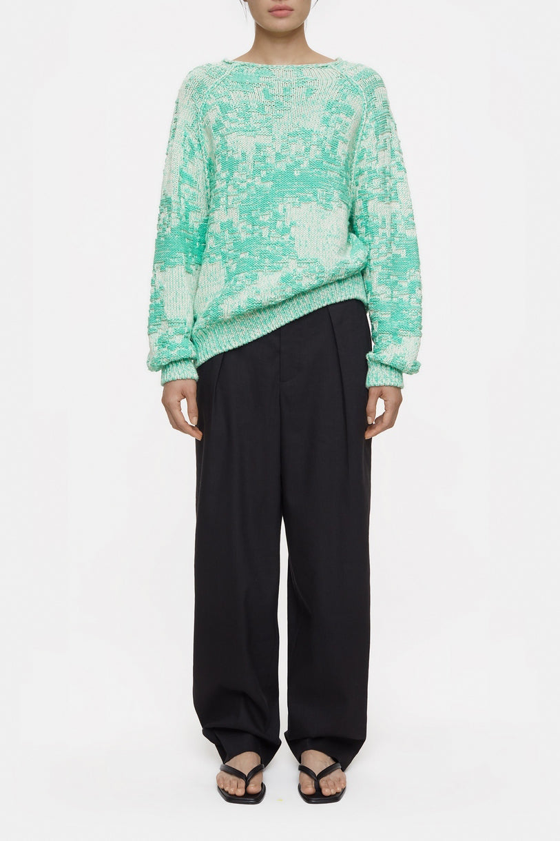Crew Neck Long Sleeve - Green Kick - Femme