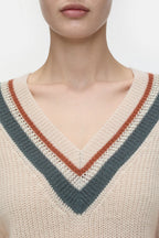 Deep V-Neck - Albicocca - Mujer
