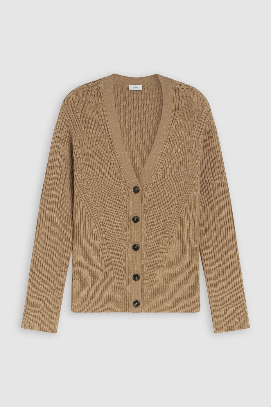 V Cardigan Long Sleeve - Dried Tabaco - Mujer