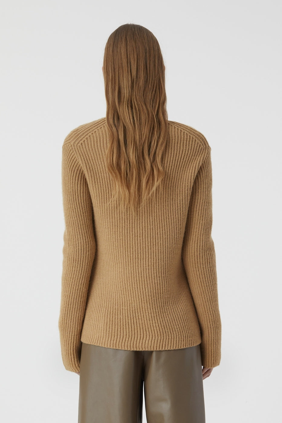 V Cardigan Long Sleeve - Dried Tabaco - Mujer