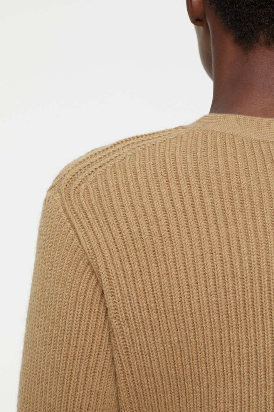 V Cardigan Long Sleeve - Dried Tabaco - Mujer