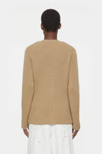 V Cardigan Long Sleeve - Dried Tabaco - Mujer