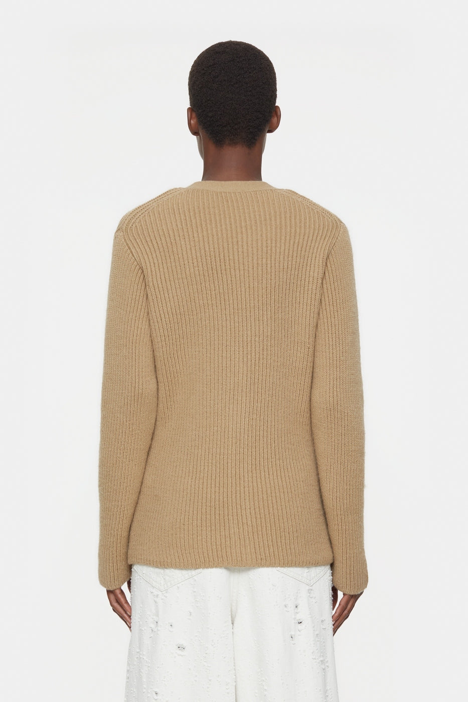 V Cardigan Long Sleeve - Dried Tabaco - Mujer