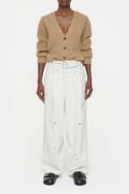 V Cardigan Long Sleeve - Dried Tabaco - Mujer