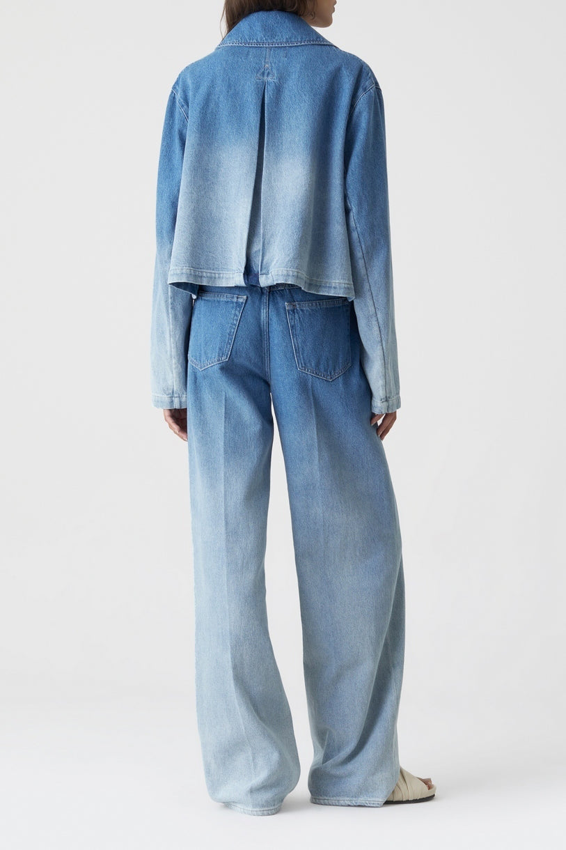 Chaqueta Corta - Mid Blue - Mujer