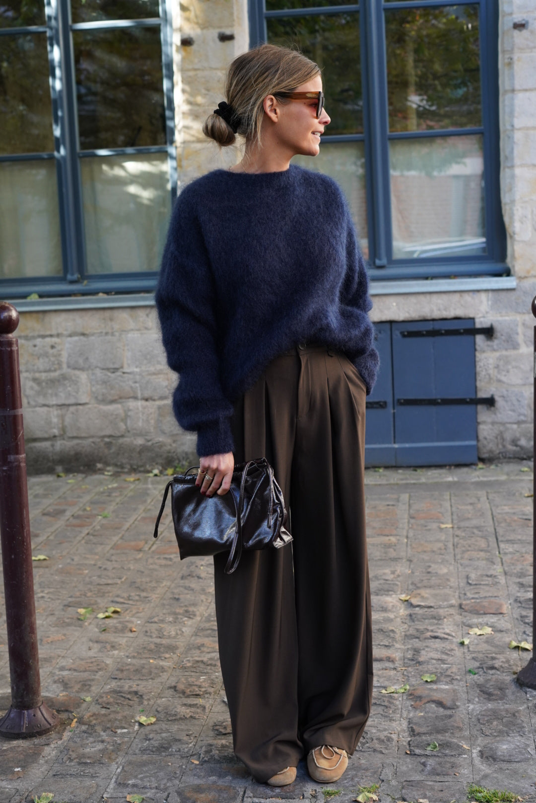 Maurice Navy Mohair Jumper