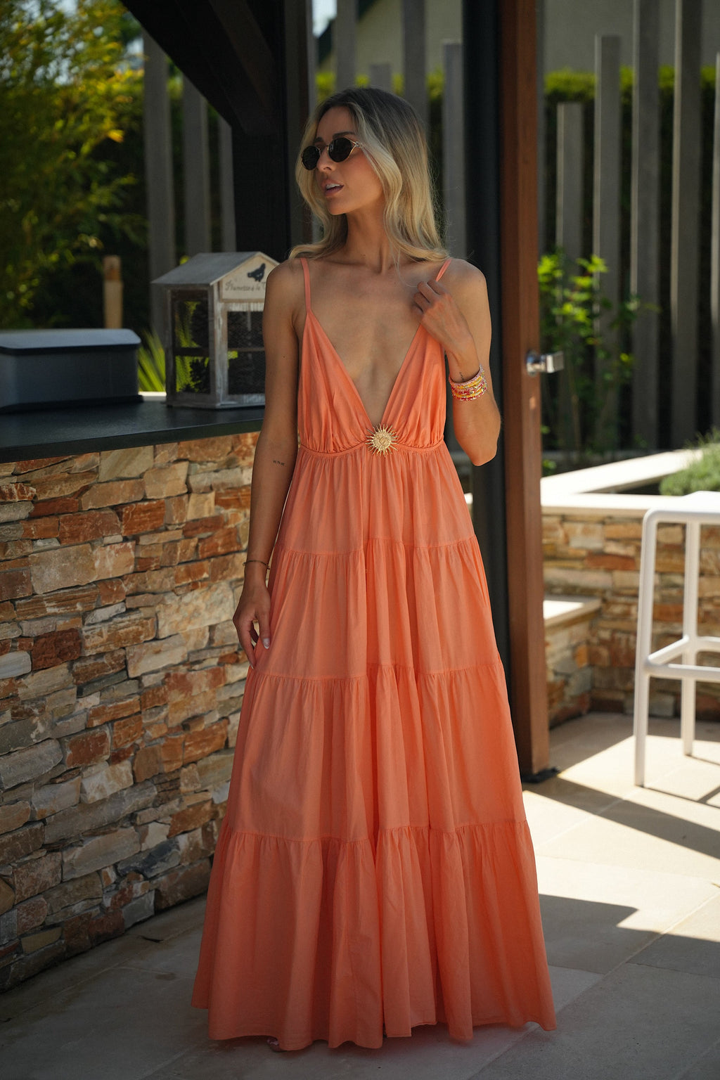 Filipa Sun Dress - Orange