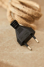 Cable eléctrico con casquillo E27 y enchufe CE - Natural
