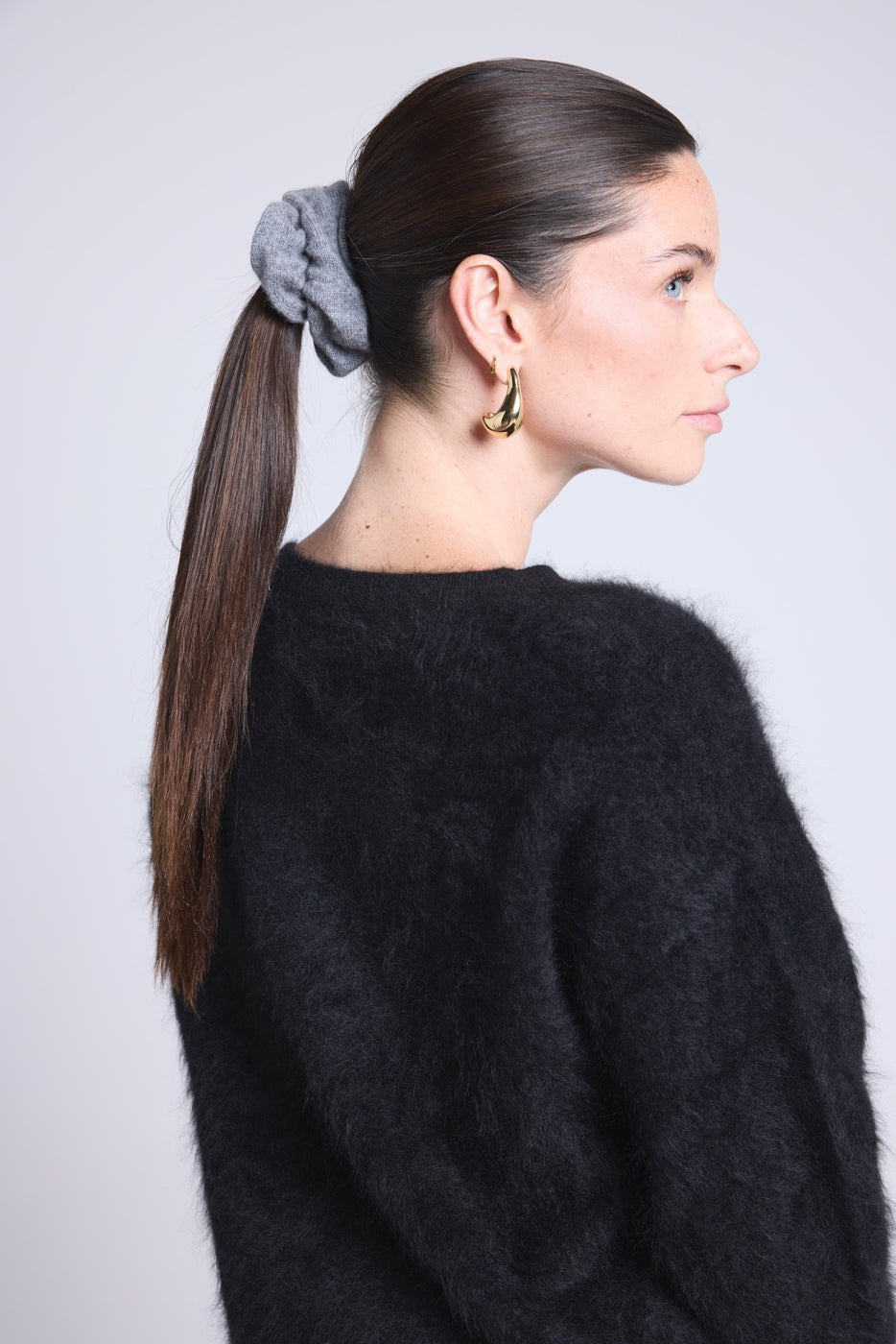 Scrunchie para el cabello Cachou - Gris oscuro - Mujer