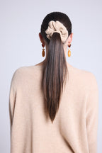 Scrunchie para el cabello Cachou - Beige crema - Mujer