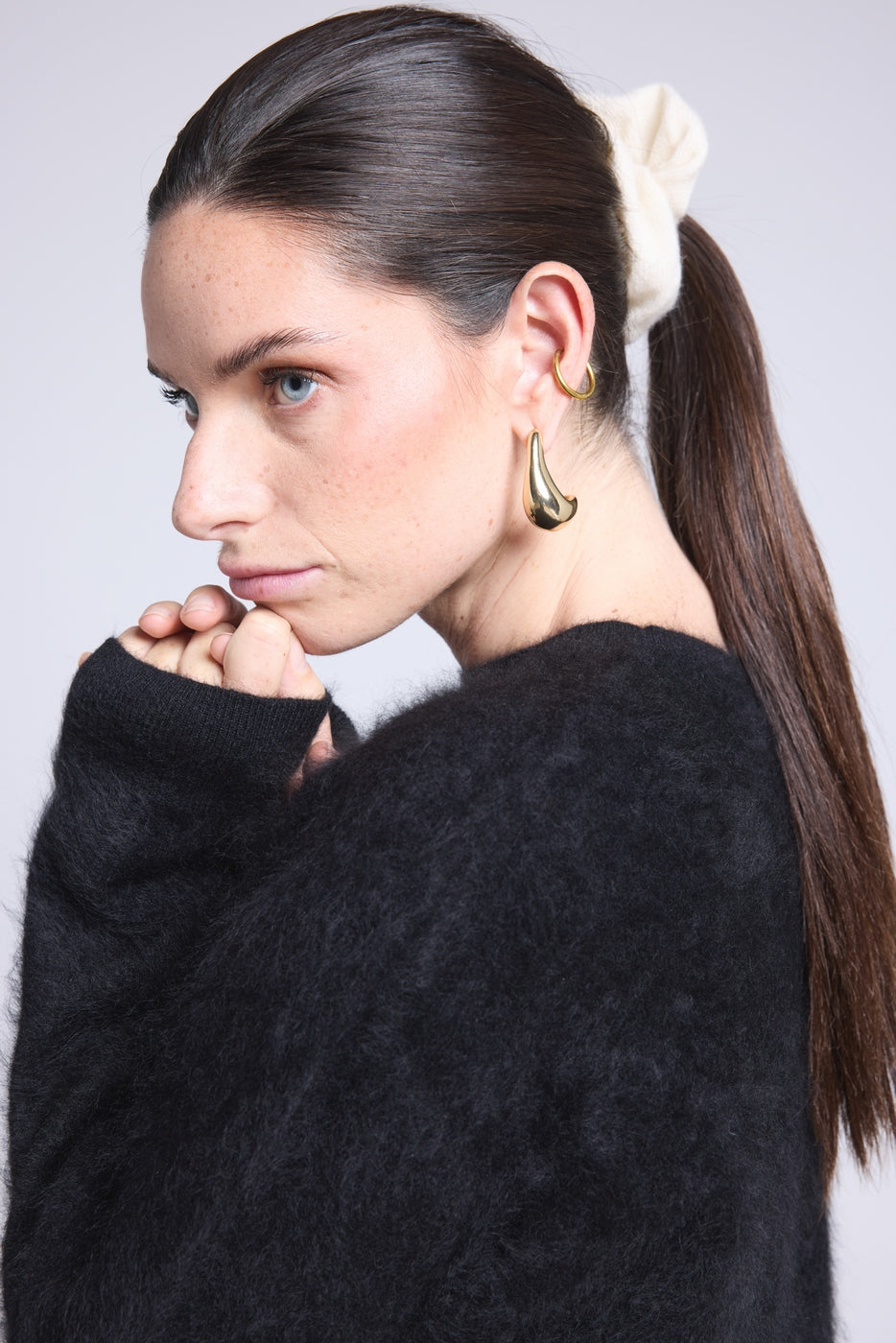Scrunchie para el pelo Cachou - Blanco - Mujer