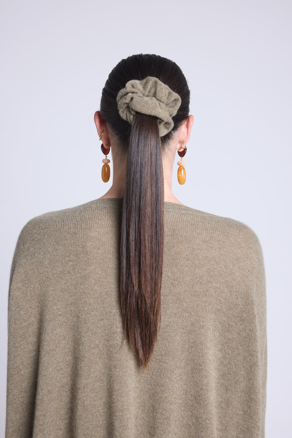 Scrunchie para el pelo Cachou - Verde caqui - Mujer