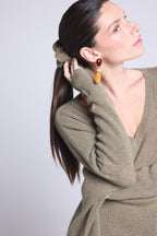 Scrunchie para el pelo Cachou - Verde caqui - Mujer