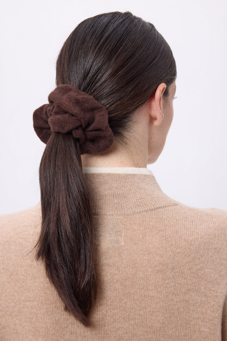 Chouchou Cheveux Cachou - Marron Chocolat - Femme