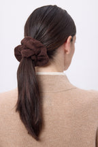 Chouchou Cheveux Cachou - Marron Chocolat - Femme