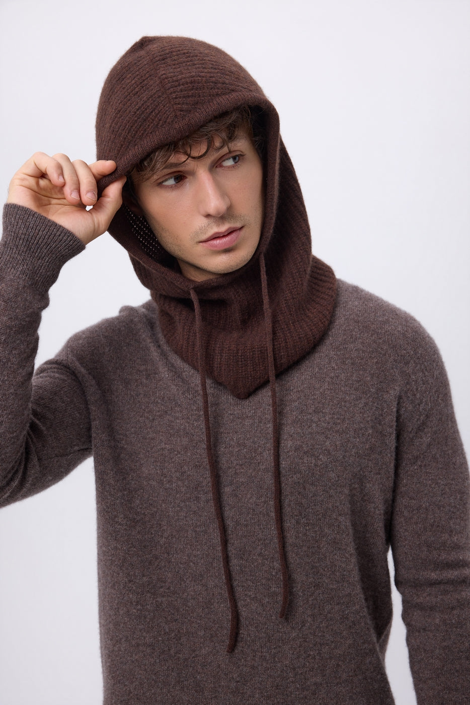 Cagoule - Marron Chocolat - Mixte - 100% Cachemire