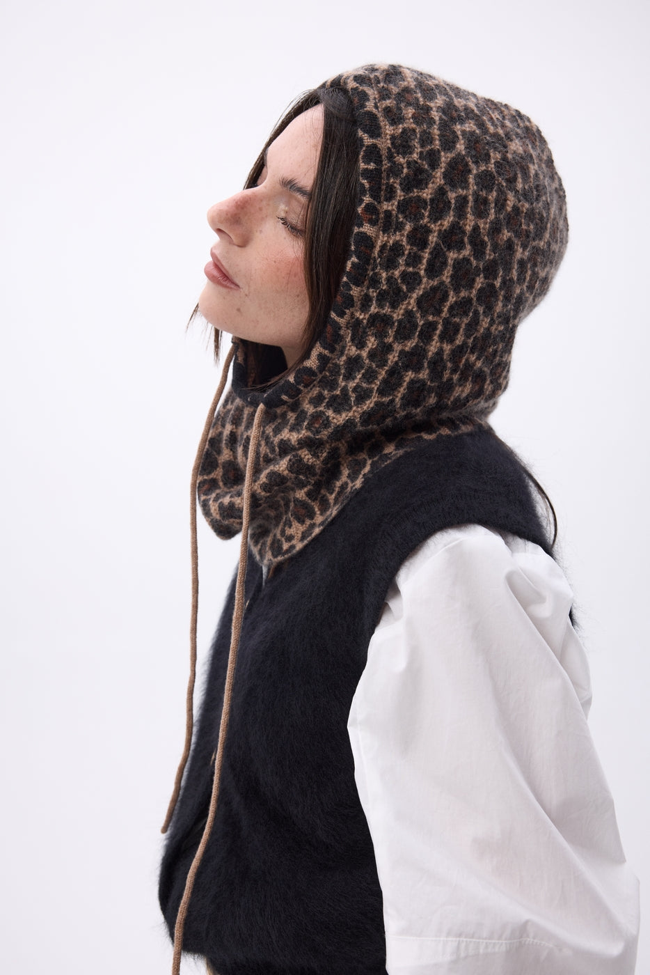 Pasamontañas estampado de leopardo - Estampado de leopardo - Mujer
