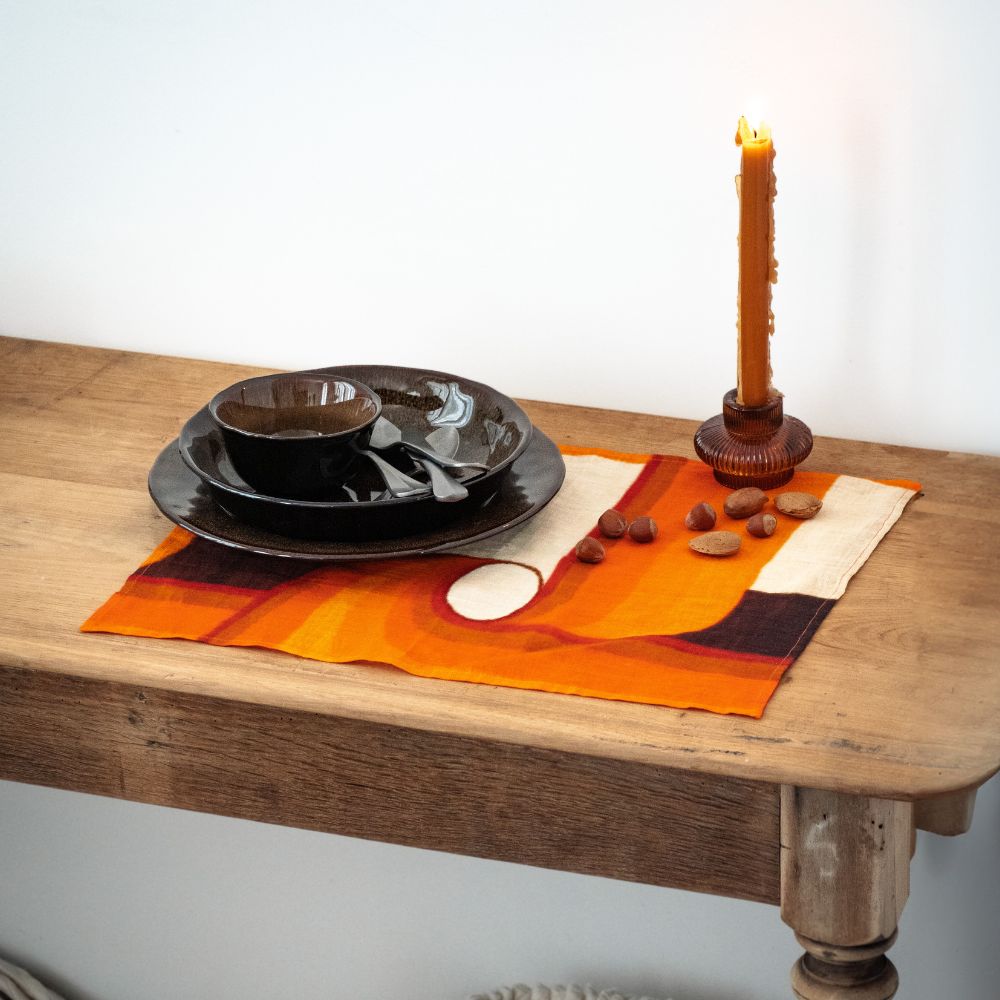 Lot De 2 Sets De Table En Lin Et Coton 35X50Cm