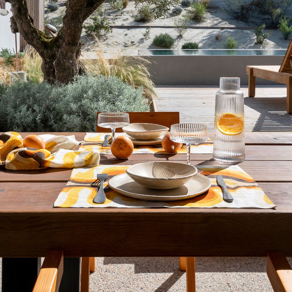 Lot De 2 Sets De Table En Lin Et Coton 35X50Cm