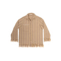 Fringed Wool Overshirt - Calamity - Chamois