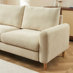 Caliba – Gerades 3-Sitzer-Sofa – Chenille-Stoff Taupe