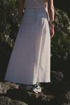 Skirt - Candice - Ecru Curry Stripe
