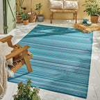 Capri - Alfombra de exterior - Polipropileno - Azul