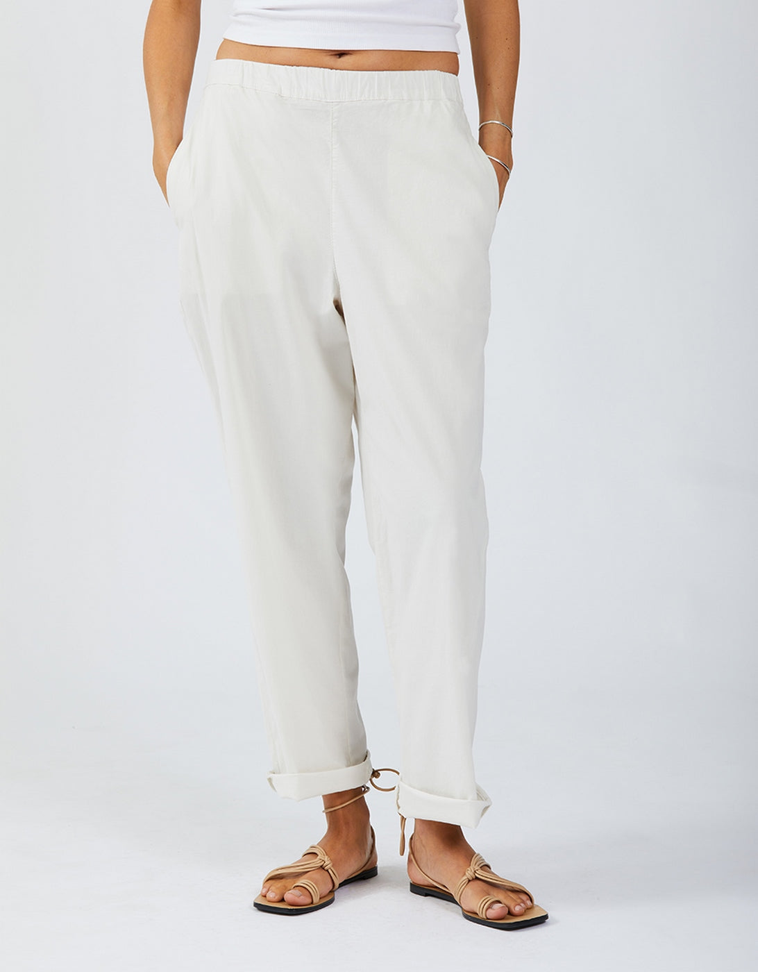 Pantalon Parachute Capri - Cloudy Grey - Femme