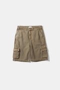 Plain Khaki Cargo Shorts