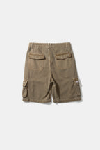 Plain Khaki Cargo Shorts