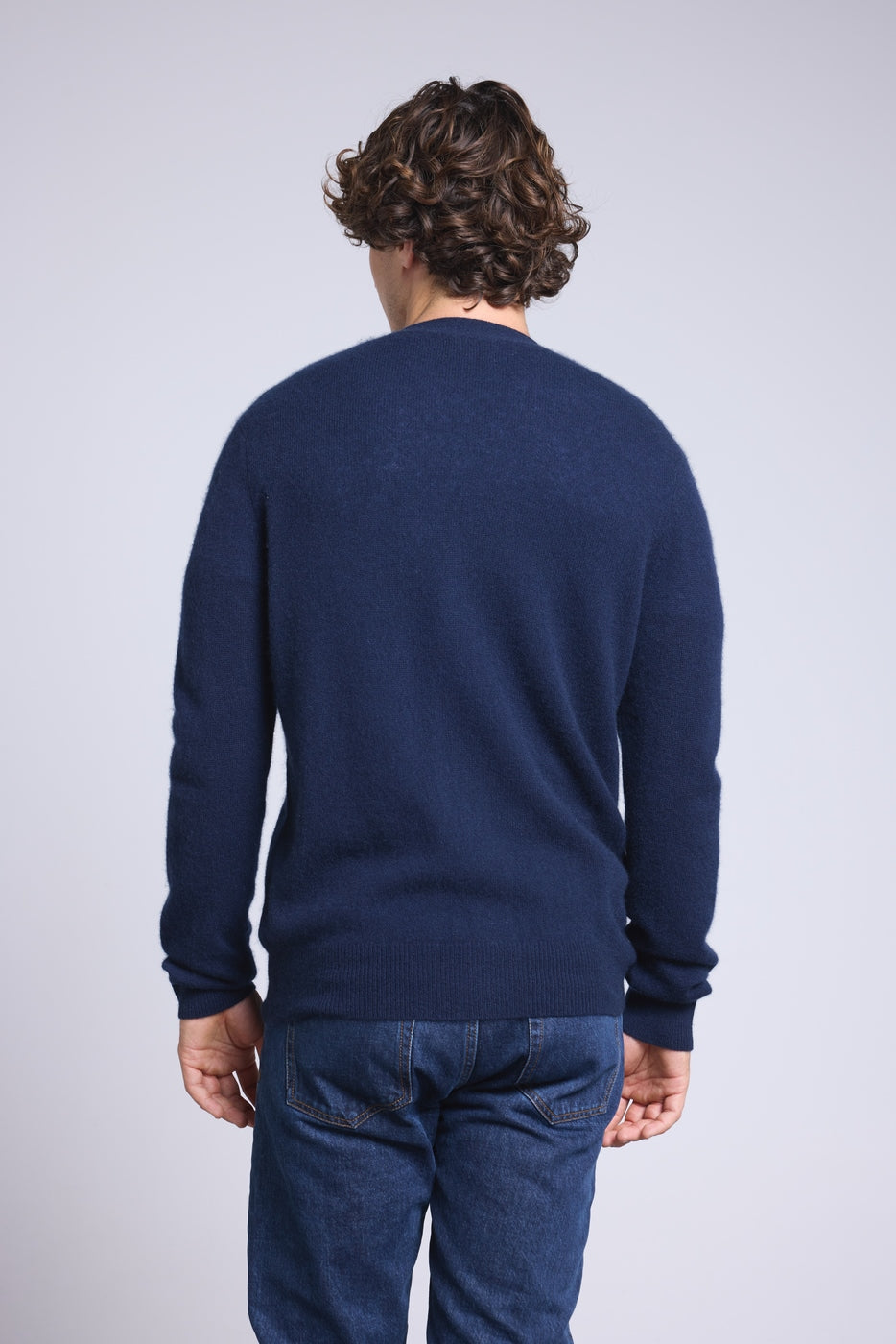 Cárdigan de cuello en V Carl - Azul marino - Hombre